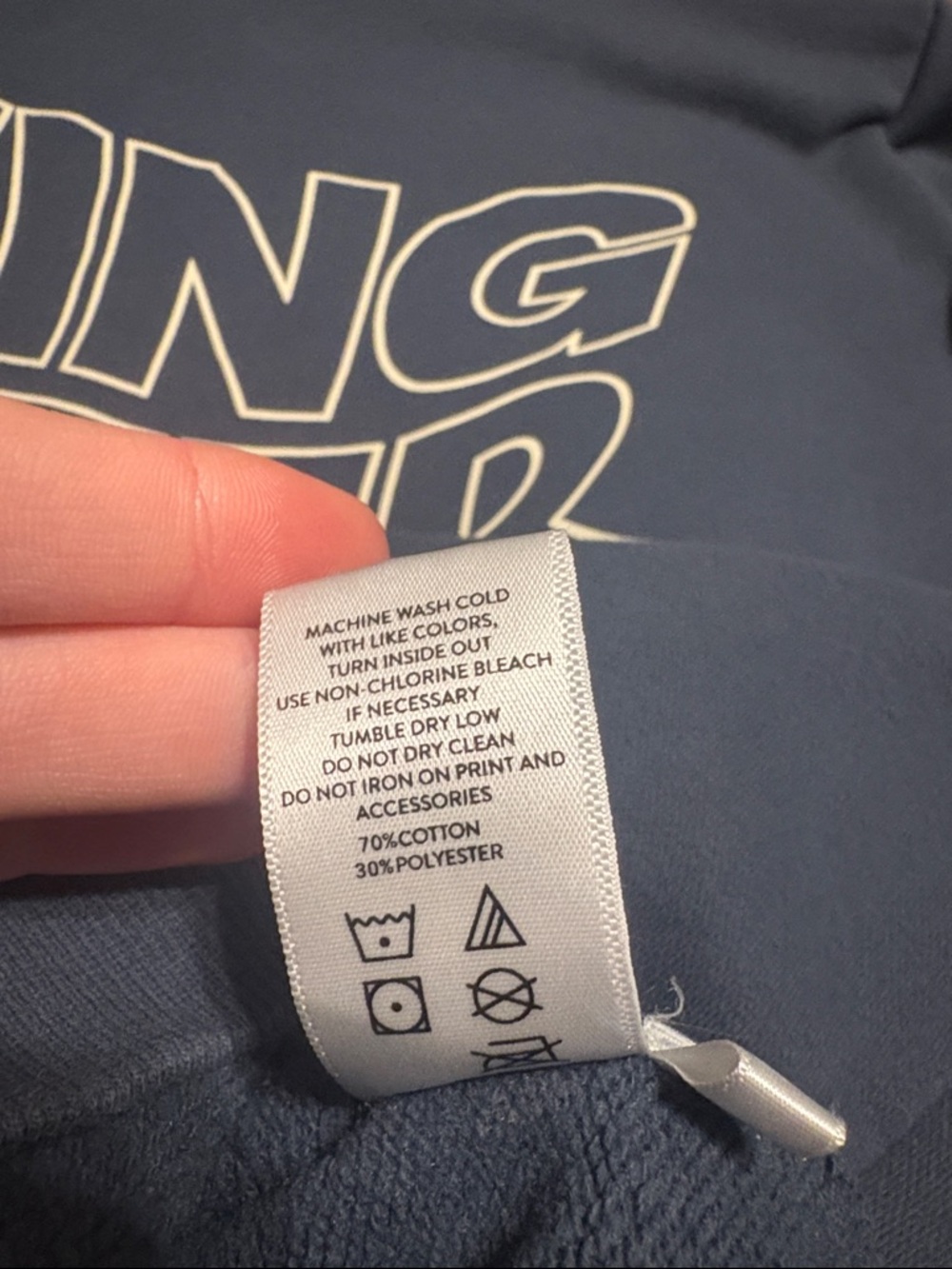 Living Water Navy Blue Hoodie - Pullover Sweatshirt - Picture 5 of 8
